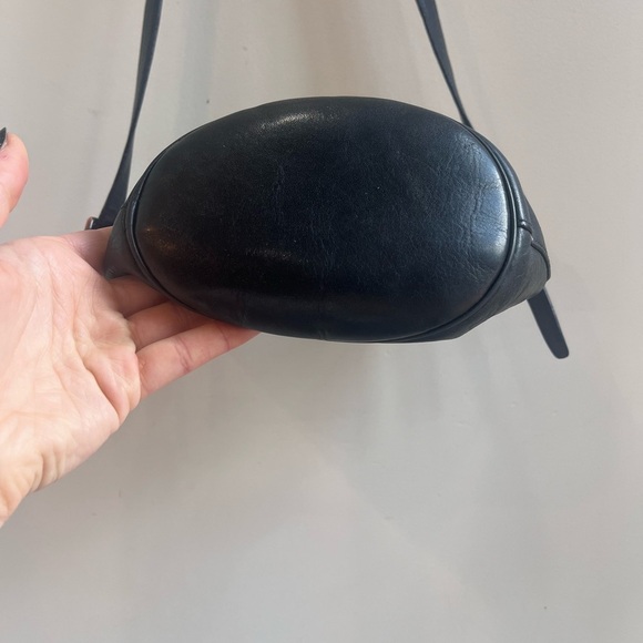 Vintage Coach Bleeker Mini Duffle Bag Legacy Black Pebbled Leather Crossbody - Picture 12 of 15